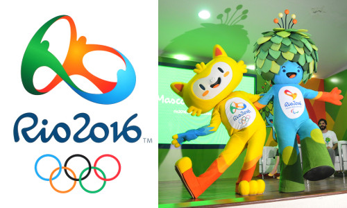 logo e mascotes da Olímpiadas Rio 2016